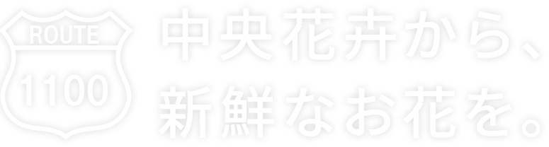 中央花卉から、新鮮なお花を。